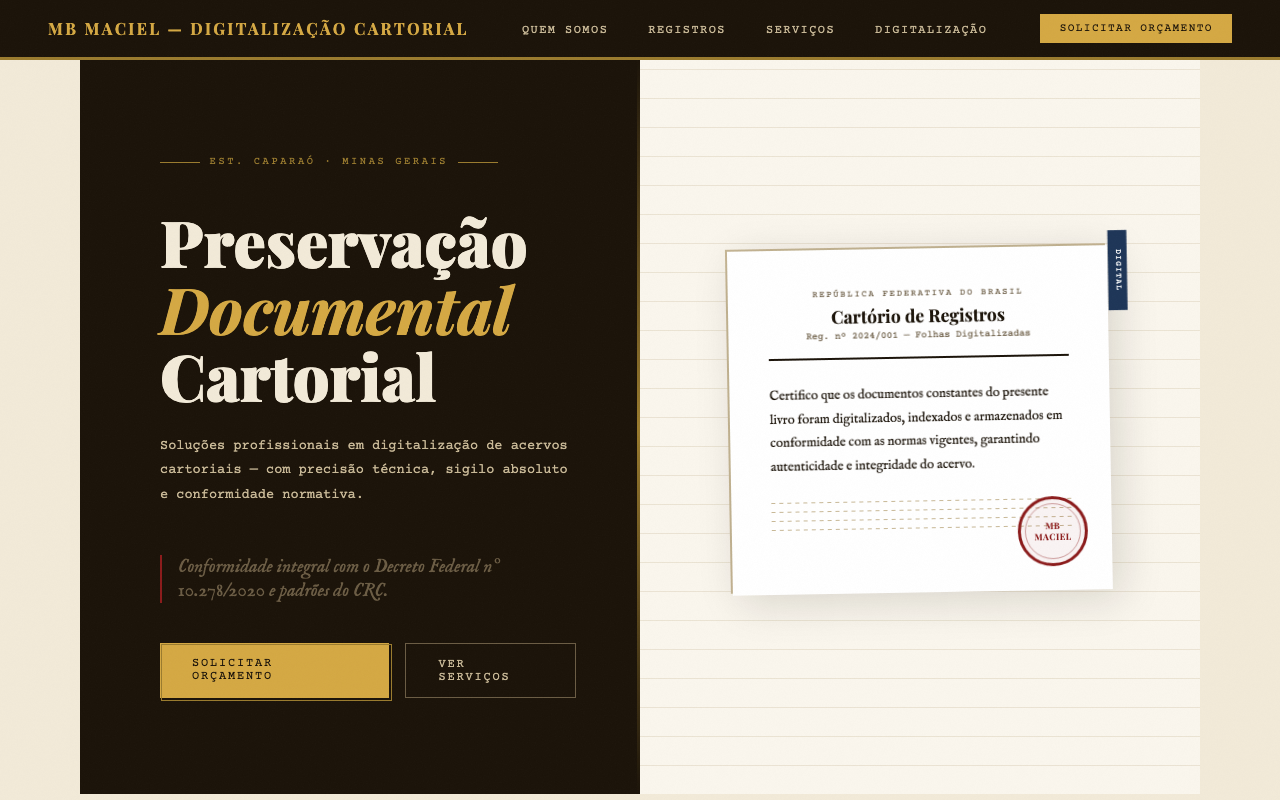 Digitalização Cartorial